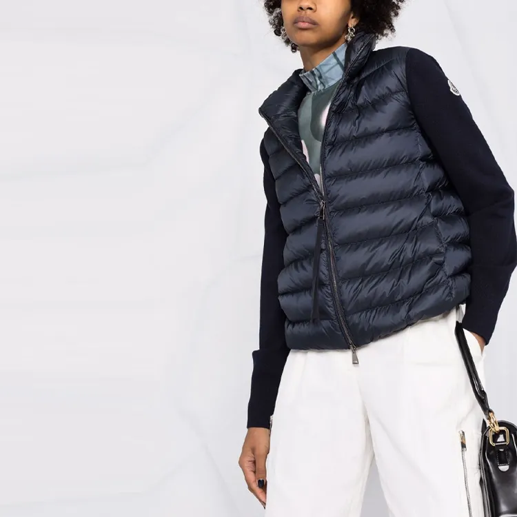 Moncler Zip Up Puffer Cardigan 'Navy'-4