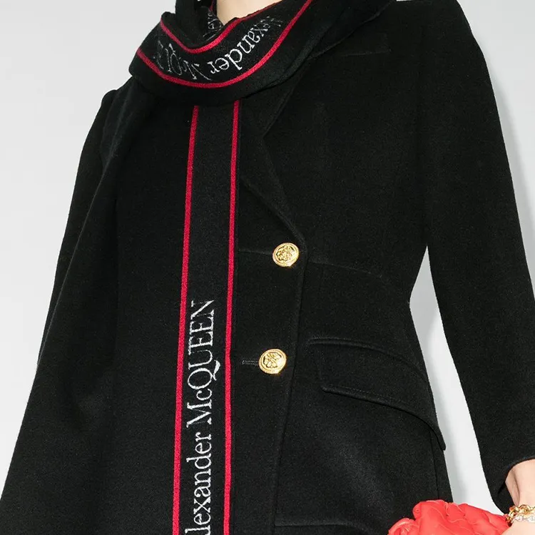 Alexander McQueen Knit Scarves Unisex Black-1