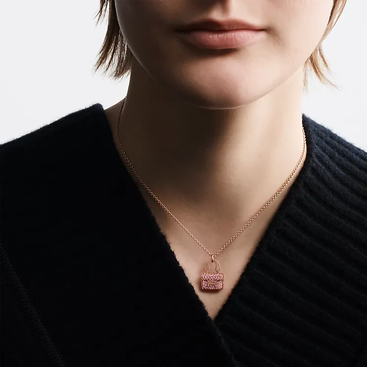 HERMES Constance 18K Rose Gold Necklaces Women's-3