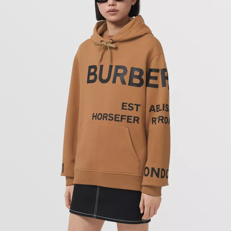 Burberry Oversized Print Hoodie 'Camel'-1