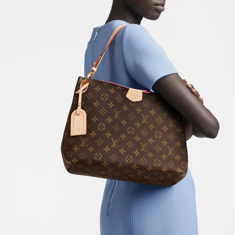 LOUIS VUITTON Tote Graceful Monogram Mm Brown-5