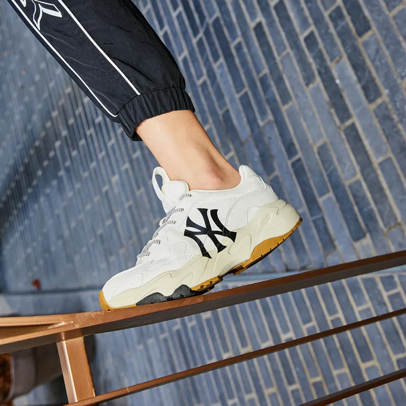 MLB Big Ball Chunky Cushioning Anti Slip And Wear Resistant Low Top Chunky Sneakers Unisex Ecru-7