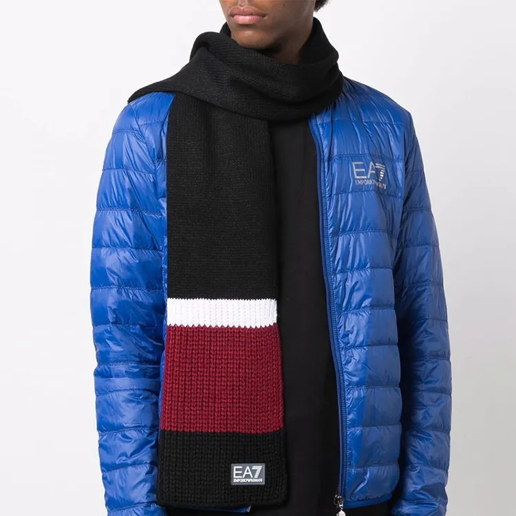 EMPORIO ARMANI Knit Scarves Men Black-2