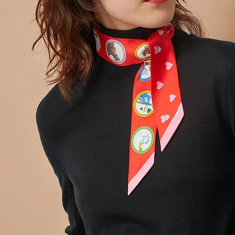 HERMES 2010s Twilly Tea Time Scarf-1