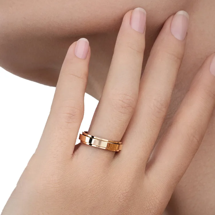 PIAGET K Gold Rings Unisex White Gold/Rose Gold-2