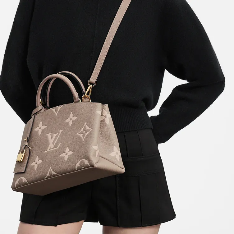 LOUIS VUITTON Petit Palais Empreinte Leather Dove/Cream-5