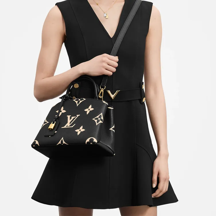 LOUIS VUITTON Petit Palais Empreinte Leather Black/Beige-9