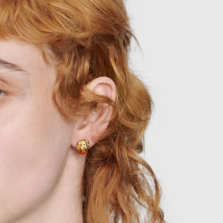 GUCCI Earrings Unisex Gold-2