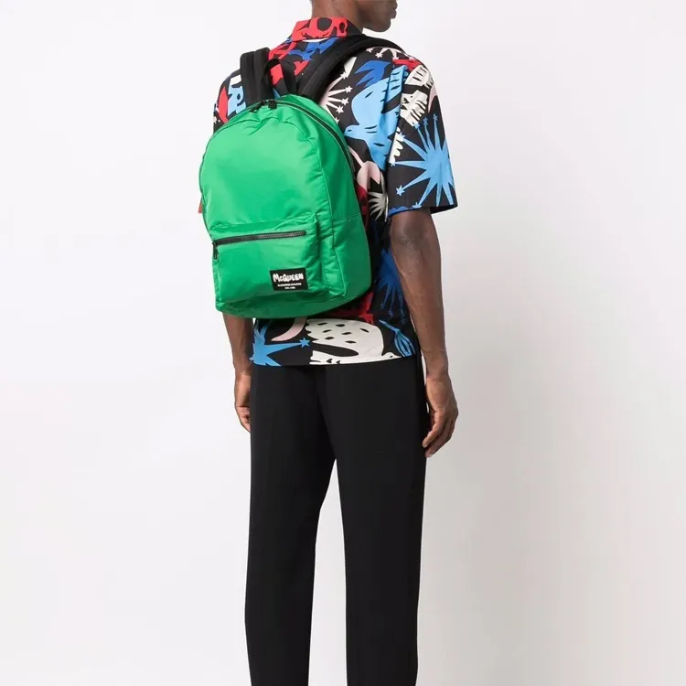 Alexander McQueen Polyester Backpack Men's Green-4