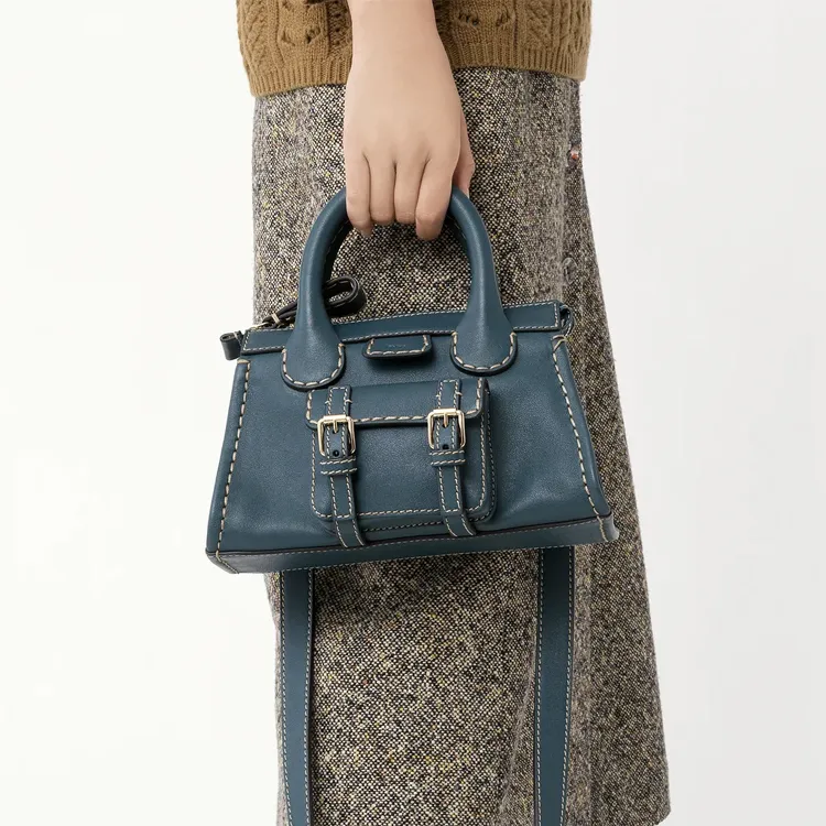 Chloe Edith Buffalo Leather Shoulder Bag Crossbody Bag Handbags Mini Women's Green-2