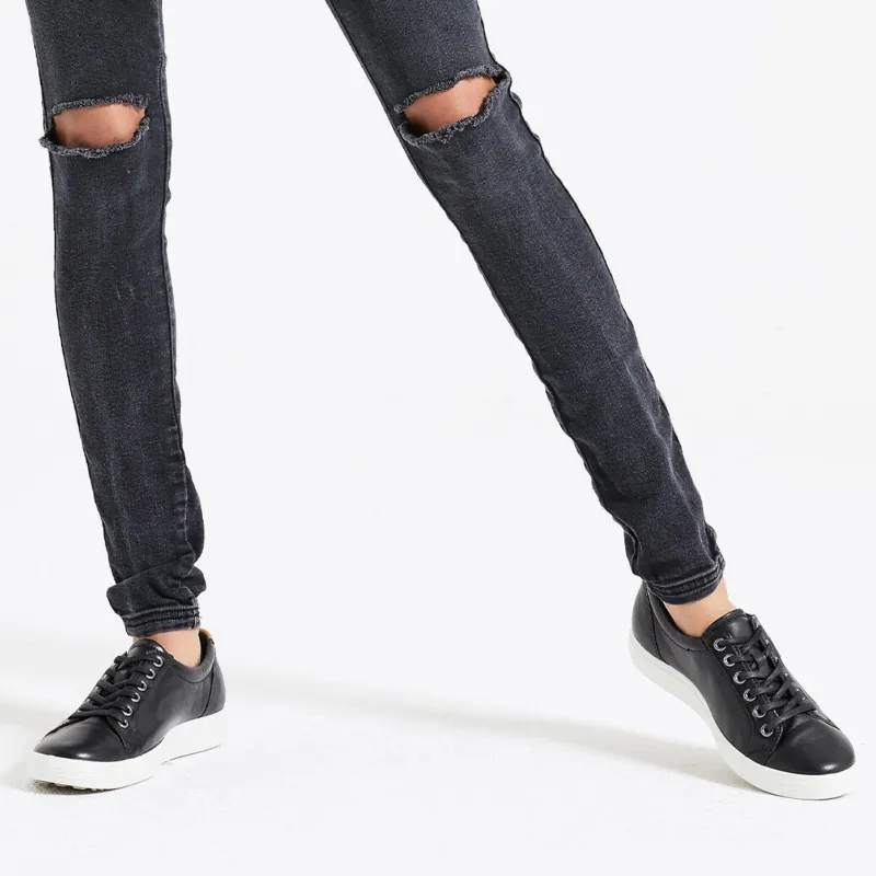 Ecco Soft 7 Stylish Skateboarding Shoes Women's Black-5