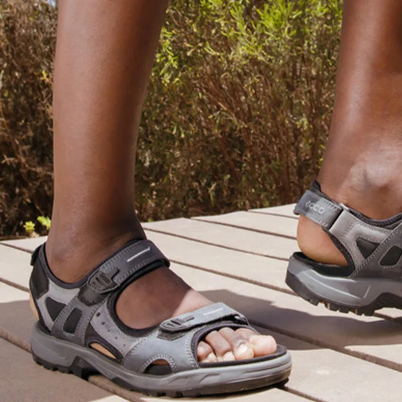 Ecco Yucatan Beach Sandals Men's Gray Blue-5
