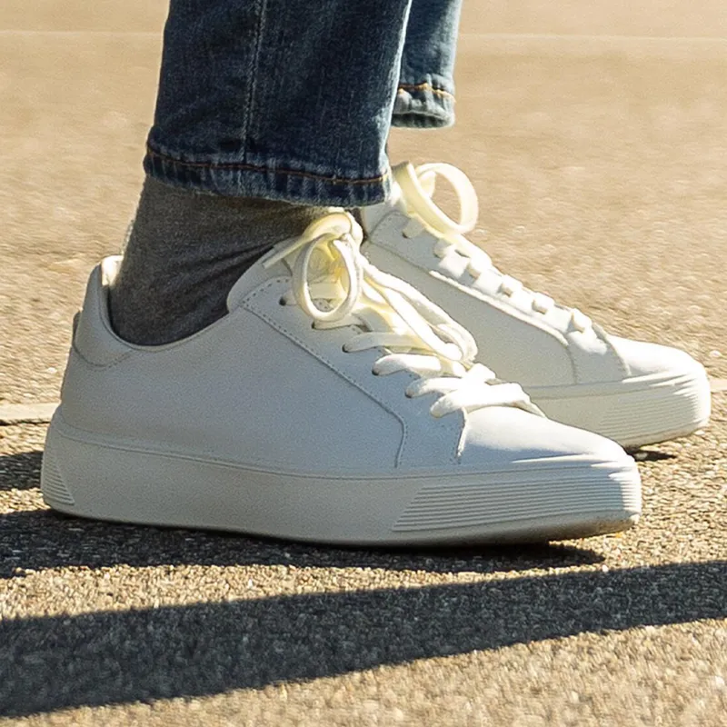 Ecco Skateboard Shoes Women's Low Top White-5