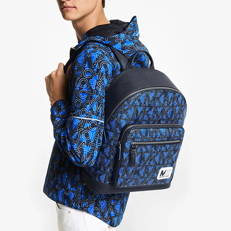 MICHAEL KORS Artificial Leather Backpack Men's Black Blue-4