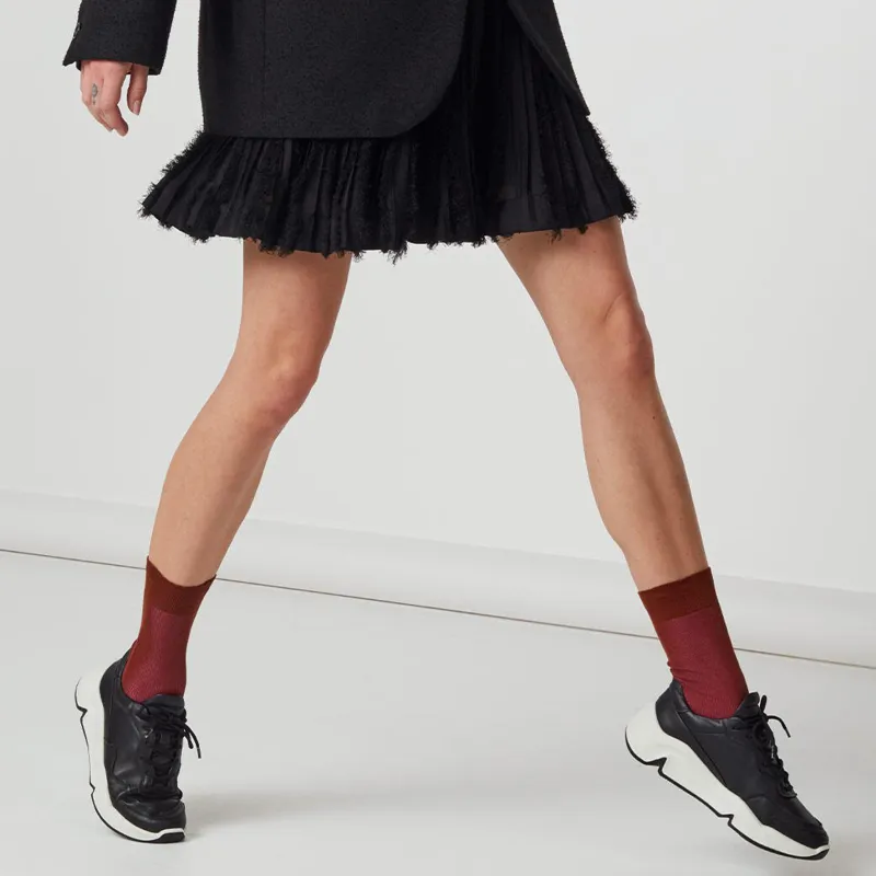 Ecco Low Top Chunky Sneakers Women's Black-5