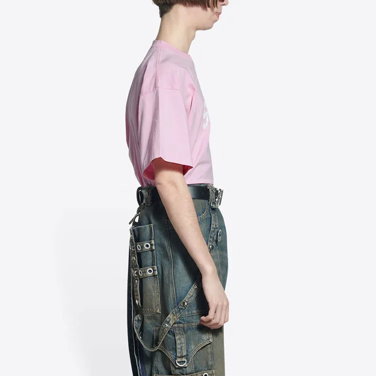 Balenciaga T Shirts Unisex Pink-5