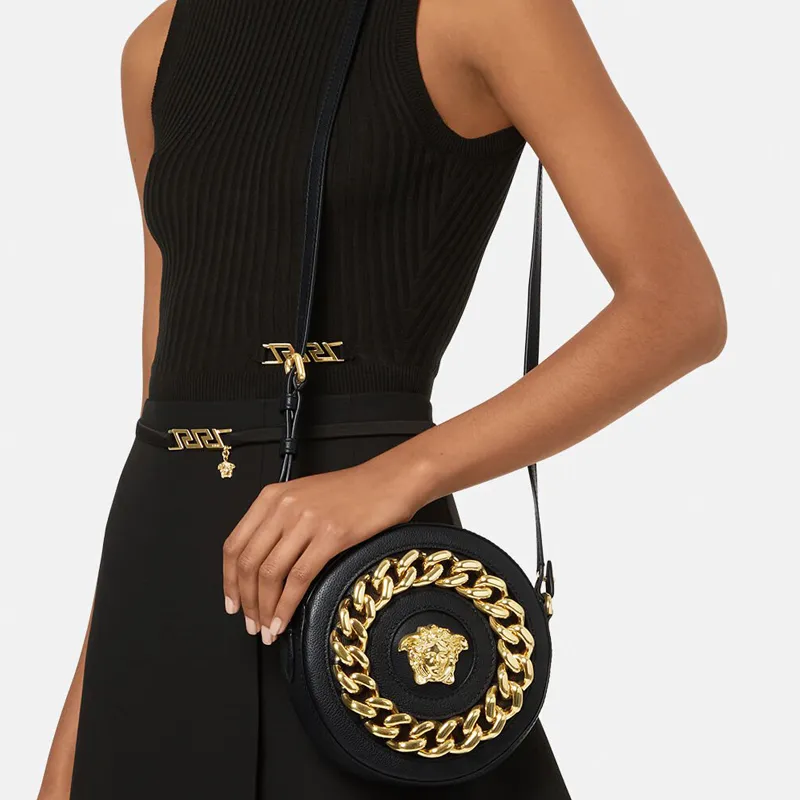 FANSIZHE Calfskin Camera Bags Crossbody Bag Shoulder Bag Women's Black-4