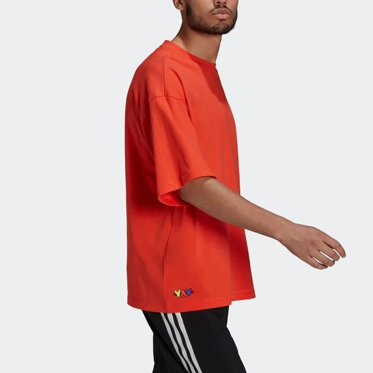 Adidas T Shirts Unisex Half Neon Red-2