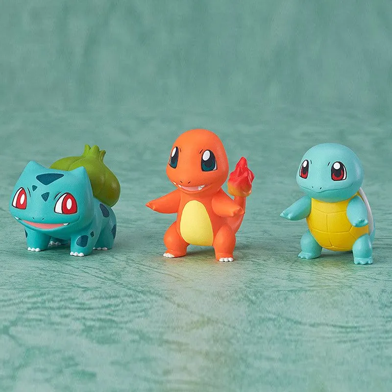 GSC Charmander No. 425 Pokémon Rare Seed && Red Squirtle Nendoroid Chibi Figures 10cm-4