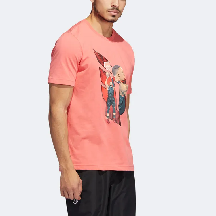 Adidas Set in Sleeve T Shirt Men's Pink-3