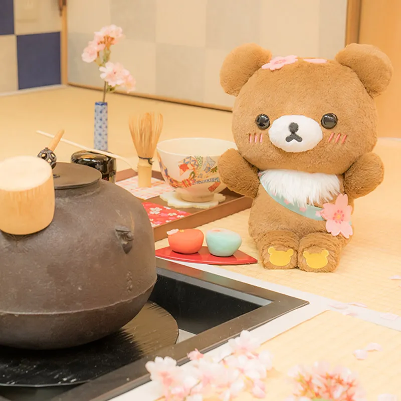 BANPRESTO A Reward Rilakkuma C Award Chello Koguma Sakura Bear Dolls Plush Doll 25cm High-1