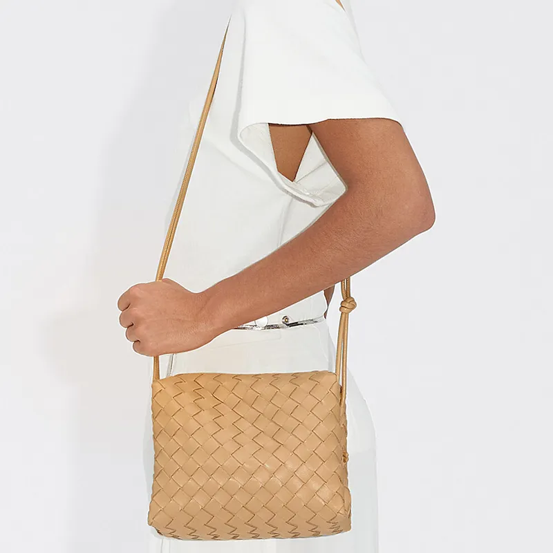 Bottega Veneta Loop Intrecciato Camera Bag Small Almond-3