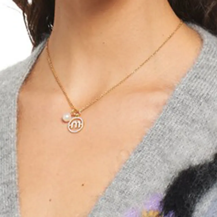 MIU MIU Metal Necklaces Women's Gold-2