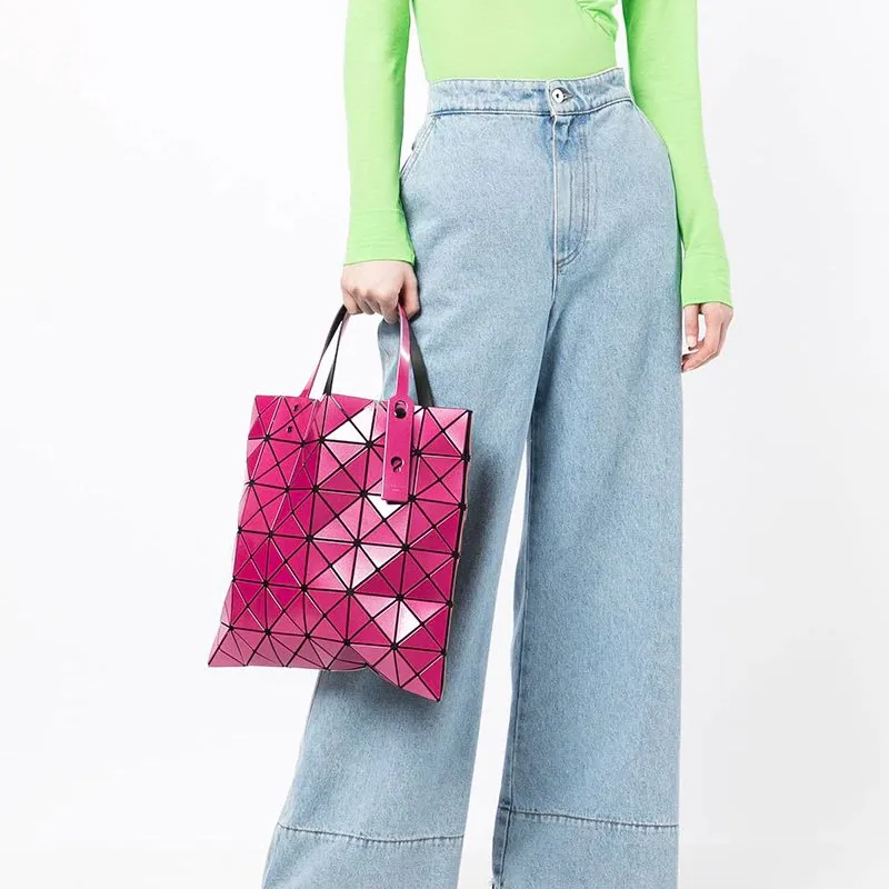 ISSEY MIYAKE Vinyl Chloride Resin Tote Bag, Shopping Bag, Shoulder Bag, Handbag Regular Women's Fuchsia-7