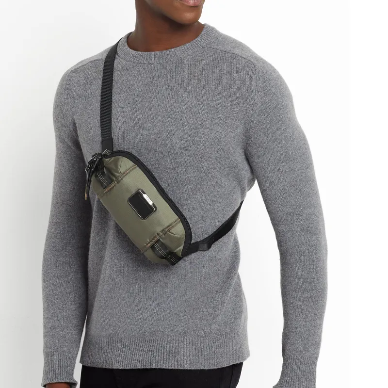 TUMI Alpha Bravo Elastic Nylon Sling Bag Crossbody Bag Shoulder Bag Regular Men's Gray-4