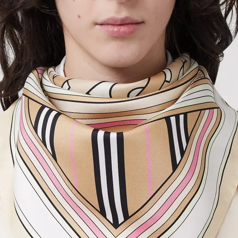 Burberry Montage Print Silk Square Scarf-2
