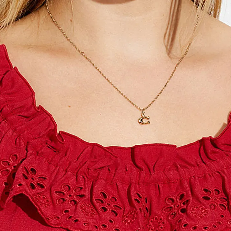 COACH Brass Necklaces Women's Gold-1