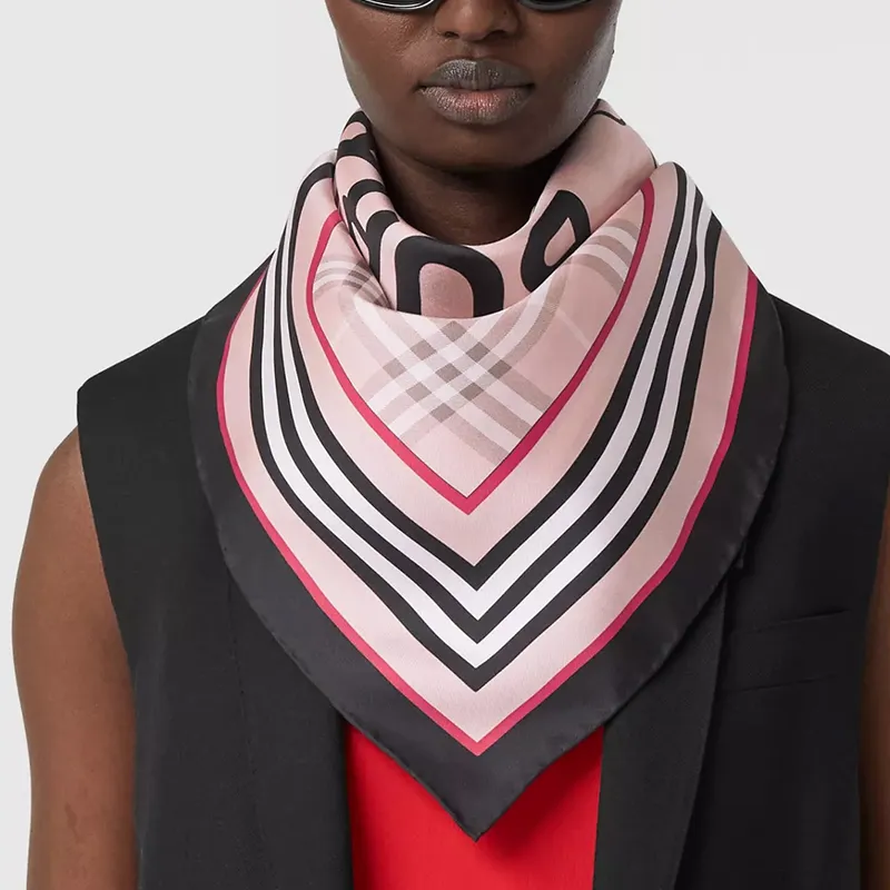 Burberry Silk Scarves Women's Rouge Red-2