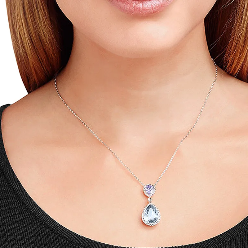 Swarovski Christie Necklaces Women's Blue-2