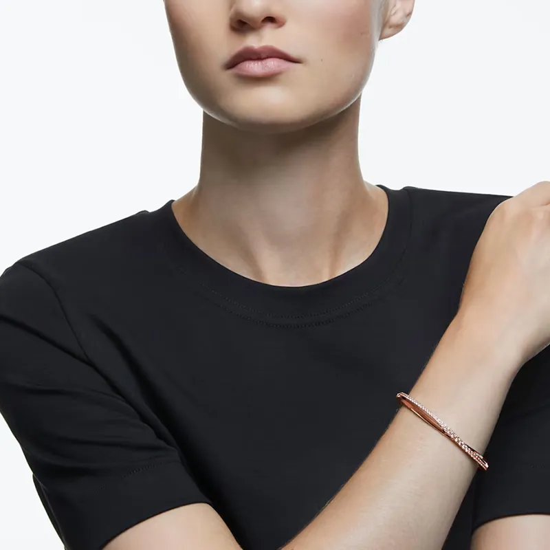 Swarovski Rose Gold-Tone Plated Bangles Women's Rose Gold-3