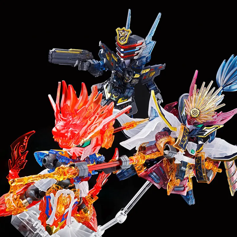 BANDAI SD World Heroes Goku/Oda Nobunaga/Sheriff Set Multicolor Transparent Model Kits 10cm-5