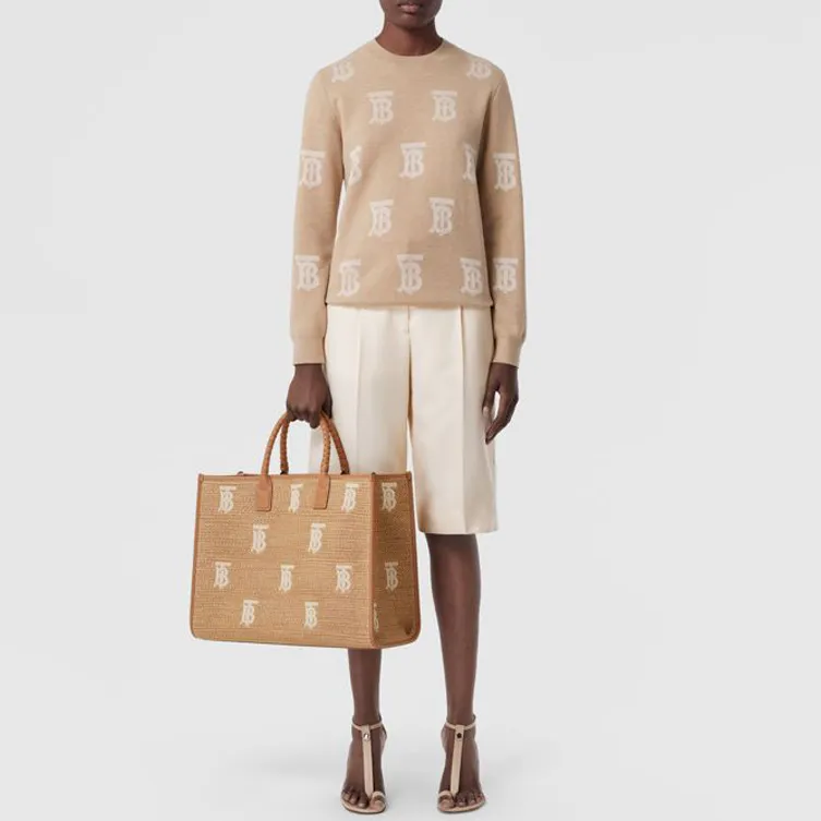Burberry Freya Polyamide Handbag Tubas Women's Natural-6