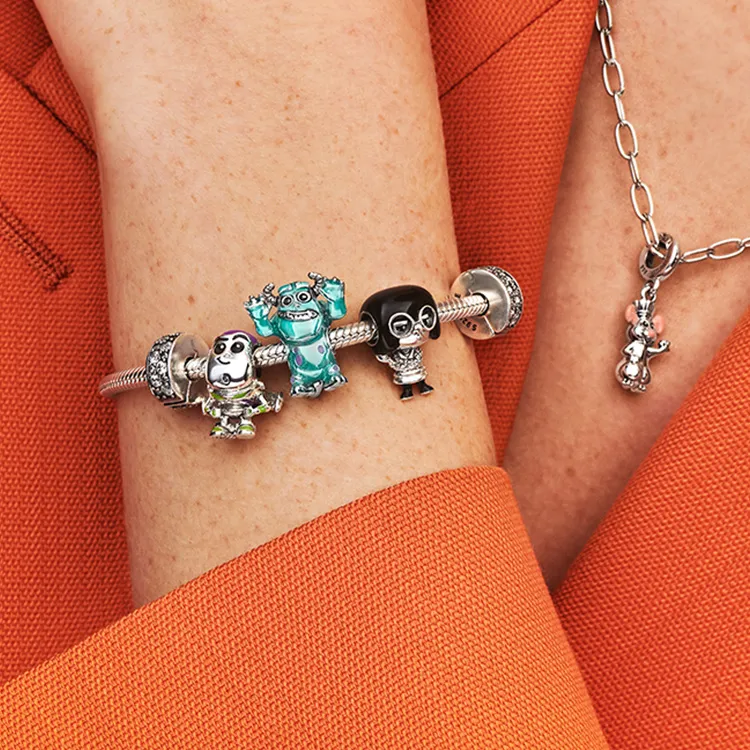 Pandora 925 Sterling Silver Beads Unisex Multicolor-2