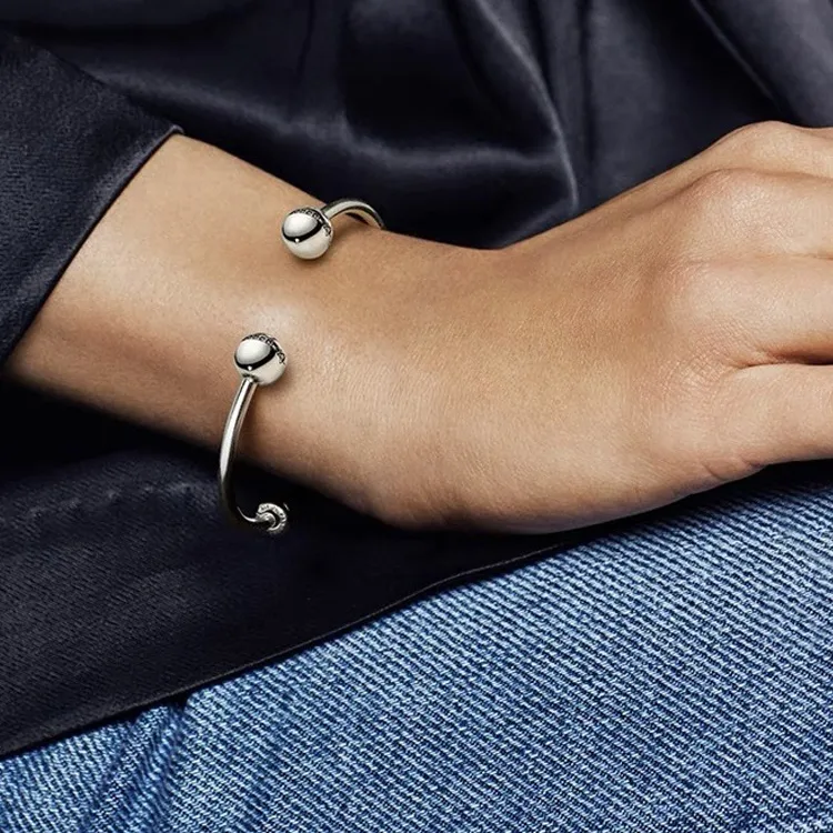 Pandora 925 Sterling Silver Bangles Women's-3