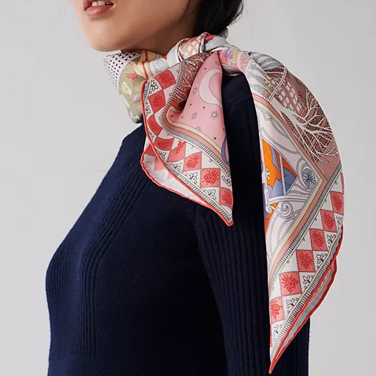 HERMES Objets De Curiosite Silk Scarf Women's Multicolor-1