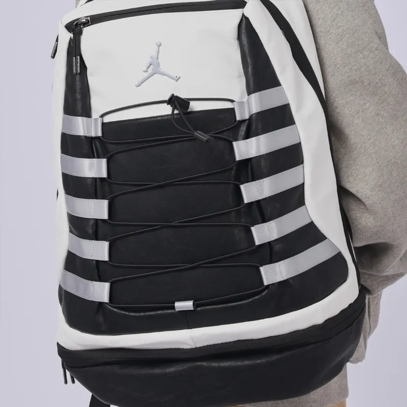 Jordan Polyester Backpack Small Size Unisex Black White-4
