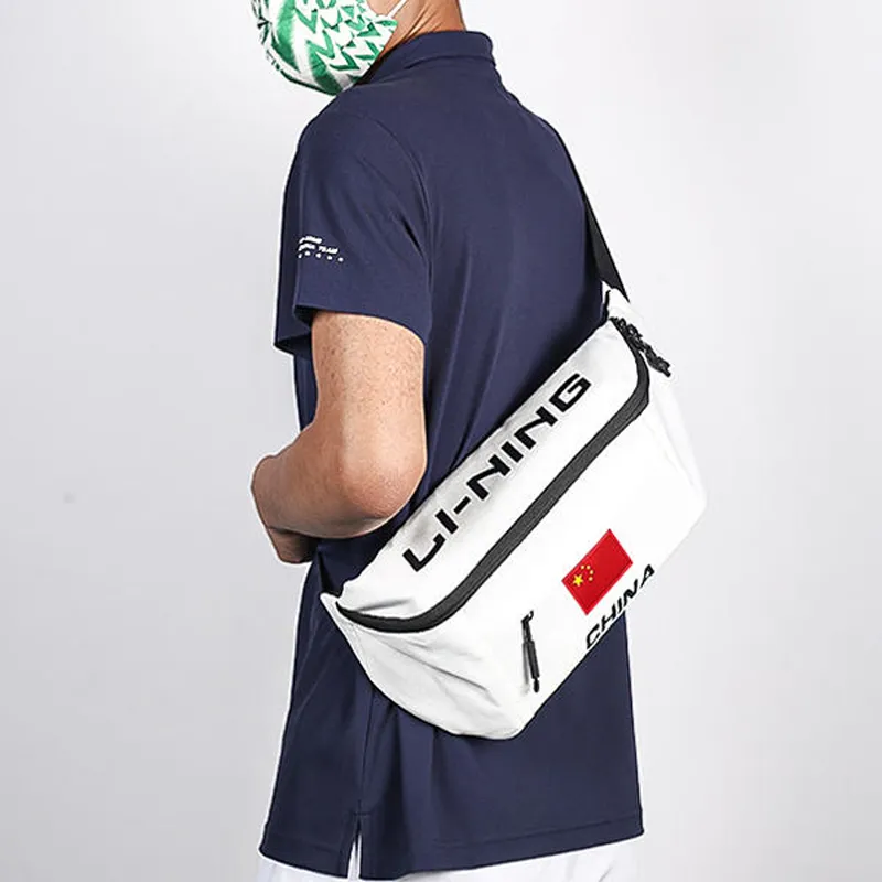 LiNing Shoulder Bag, Crossbody Bag, Sling Bag, Fanny Pack Unisex Starlight White-7
