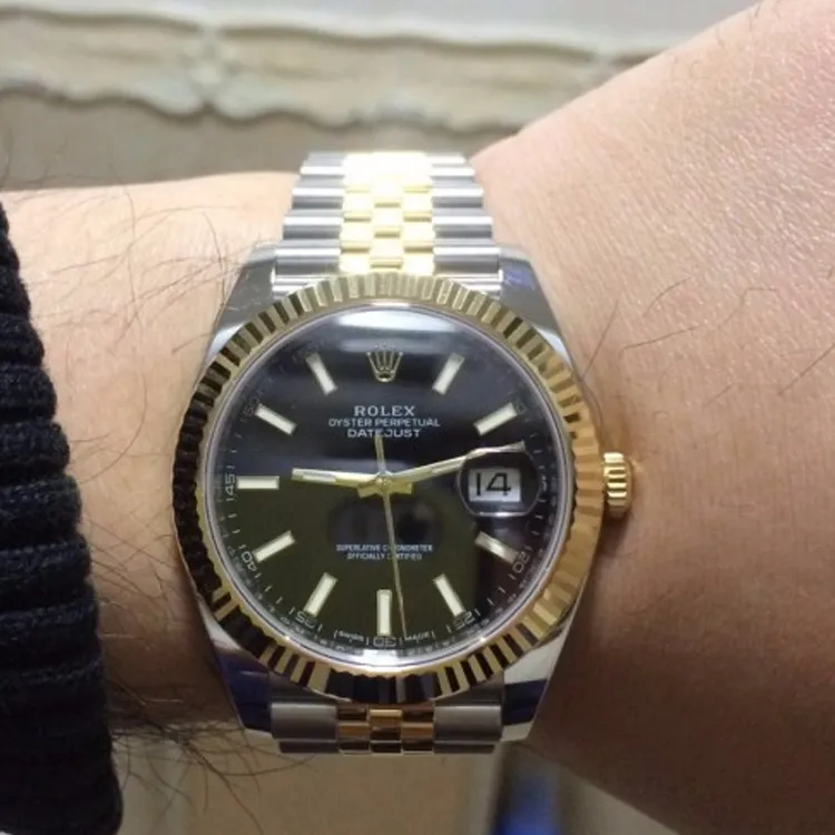 ROLEX Log Series Automatic Mechanical Movement Men's Watch 41mm Black Dial Oystersteel Case Oystersteel Strap-3