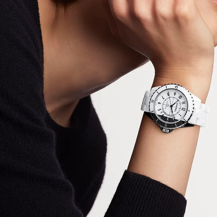 CHANEL Wrist Watch Automatic Mechanical Movement Ceramic Strap White Dial Unisex-2