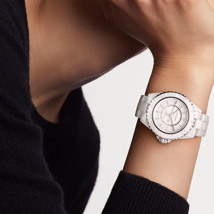 CHANEL J12 Collection Wrist Watch Automatic Mechanical Movement Ceramic Strap White Dial Unisex-4