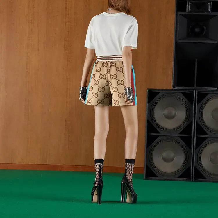 GUCCI GG motif Track Shorts-3
