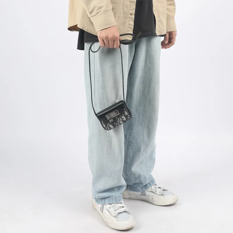 DIOR Lock Smooth Cow Leather Handheld Shoulder Bag Crossbody Bag Extra Small Men's Beige/Black-6