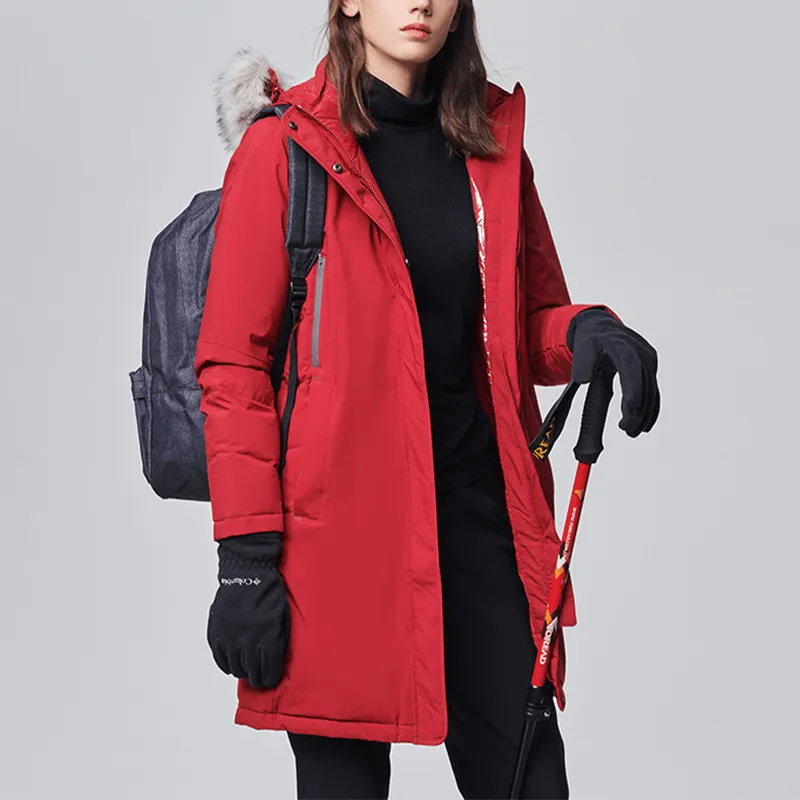 Columbia Down Jacket Women's Red-1