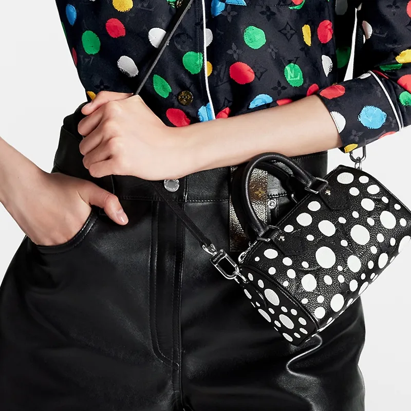 LOUIS VUITTON X Yayoi Kusama Nano Speedy Black/White-6