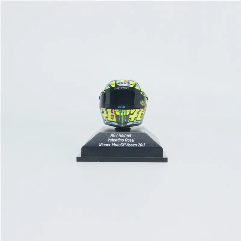 MINICHAMPS Biker Hobby Model IP AGV Helmet Valentino Rossi 2017 MotoGP World Champion Assembled Models-1
