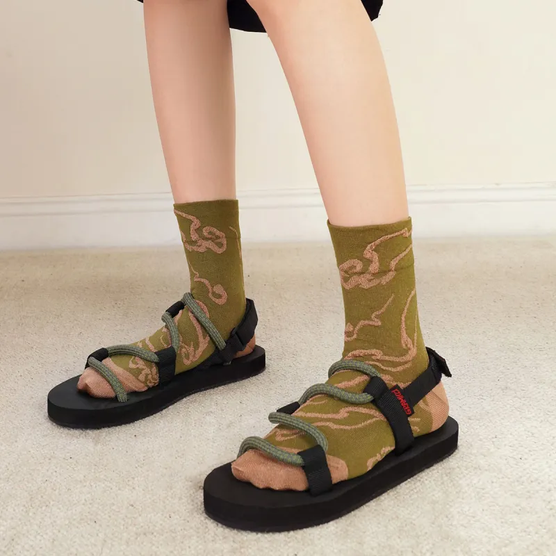 TOOCI Simple And Traditional Party Series Mid Calf Socks Unisex Combo Set-1